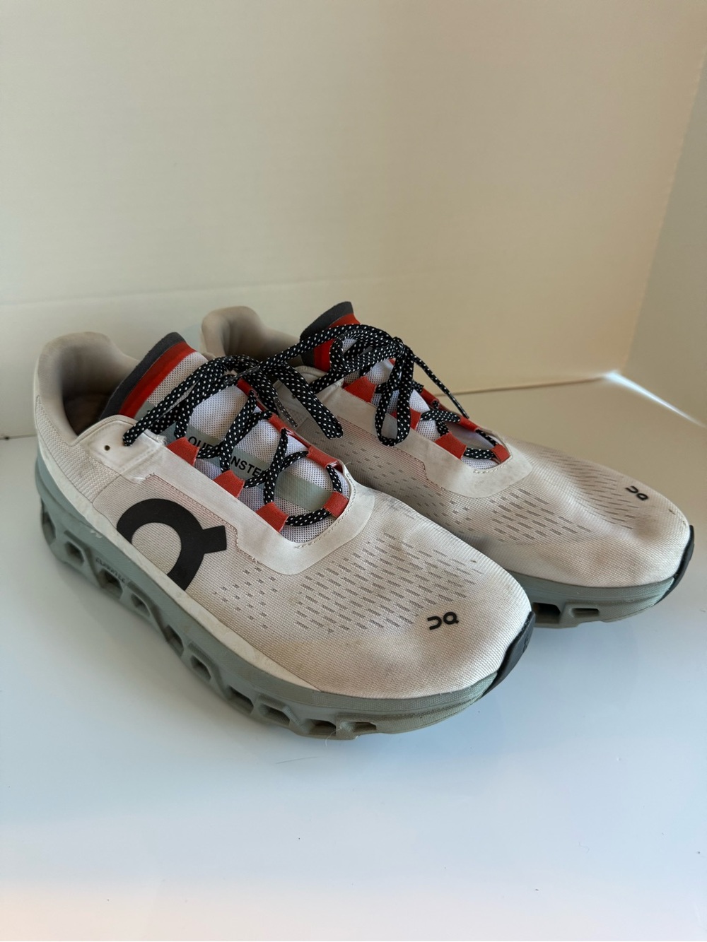 ON CLOUD On Running Cloudmonster Frost Surf athletic lace up running shoes 13
